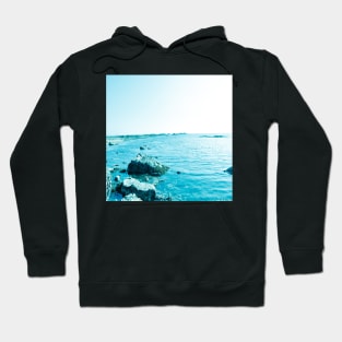 A rocky seaside in Oman bluish version Hoodie